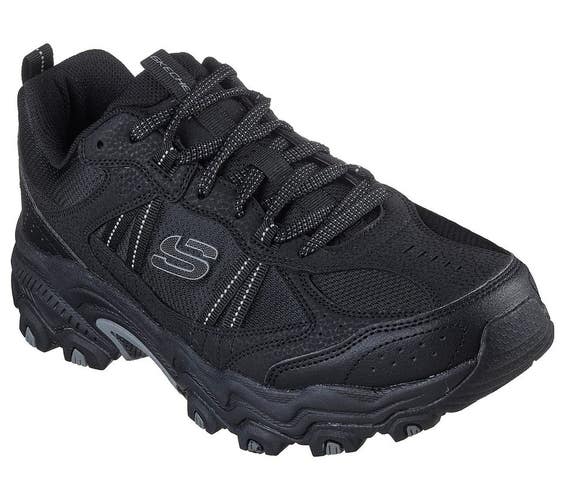 Skechers Stamina at Upper Stitch 237527-BBK Men's 10 Black Hiking Shoes NIN1343