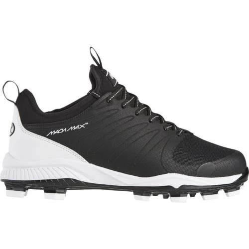 Rawlings Roster 174931 Men's Black White Low Top Lace Up Baseball Cleats NIN1232