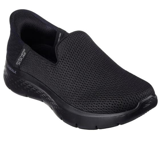Skechers Go Walk Flex - Relish 124963-BBK Womens 8.5 Black Walking Shoes NIN1345