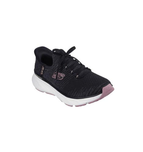 Skechers Edgeride 150470-BKPK Sneaker Women's US 7 Black Athletic Shoes NIN1347