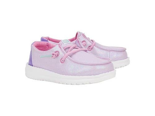 Hey Dude Wendy Iridescent Sparkle 42097-510 Toddler Purple Casual Shoes NIN336