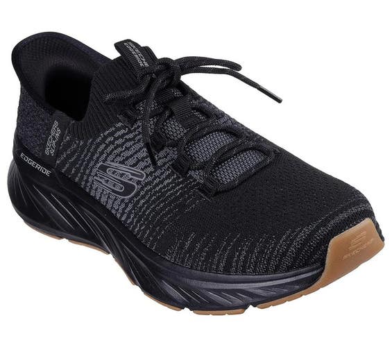 Skechers Edgeride Raygo 232932-BBK Sneakers Men's 10 Black Running Shoes NIN1344