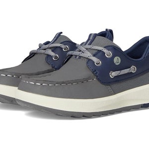 Sperry Fairwater PlushWave STK265251 Kids 5 Gray Navy Moc Toe Boat Shoe NIN1118