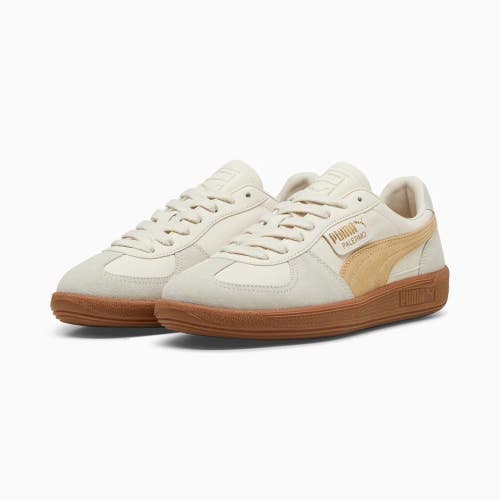 Puma Palermo 396464-13 Sneakers Men 7.5 Beige Gum Leather Lifestyle Shoes TF9478