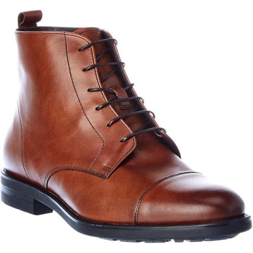 Bruno Magli Crosby Dress Boots Men's US 8 Brown Leather Cap Toe Ankle ZOGG1498