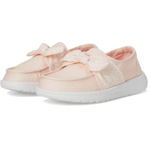 Hey Dude Wendy Bow Prints Kids US 5 Pink Slip On Moc Toe Comfort Shoes ZOGG2489