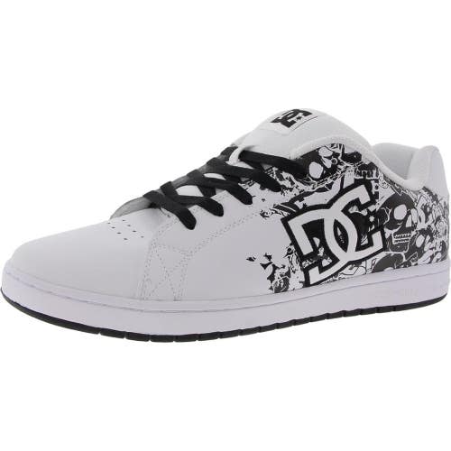 DC Gaveler ADYS100536 Sneakers Men's US 12 White Skull Print Skate Shoes ZOGG80