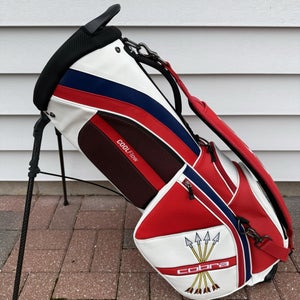 Cobra Vessel Caddy Stand Bag Rickie Fowler US Open Red White Blue 4 Way Dividers