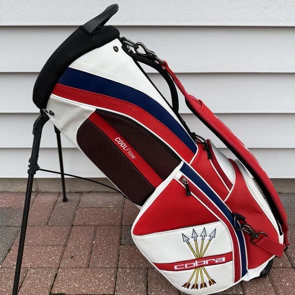 Cobra Vessel Caddy Stand Bag Rickie Fowler US Open Red White Blue