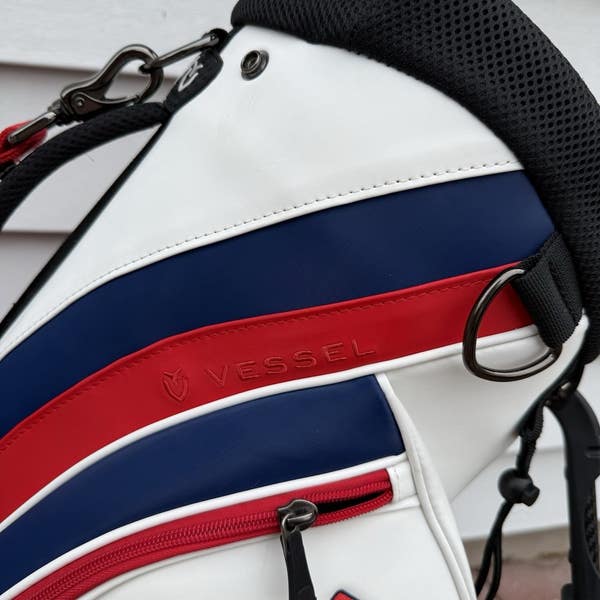 Cobra Vessel Caddy Stand Bag Rickie Fowler US Open Red White Blue
