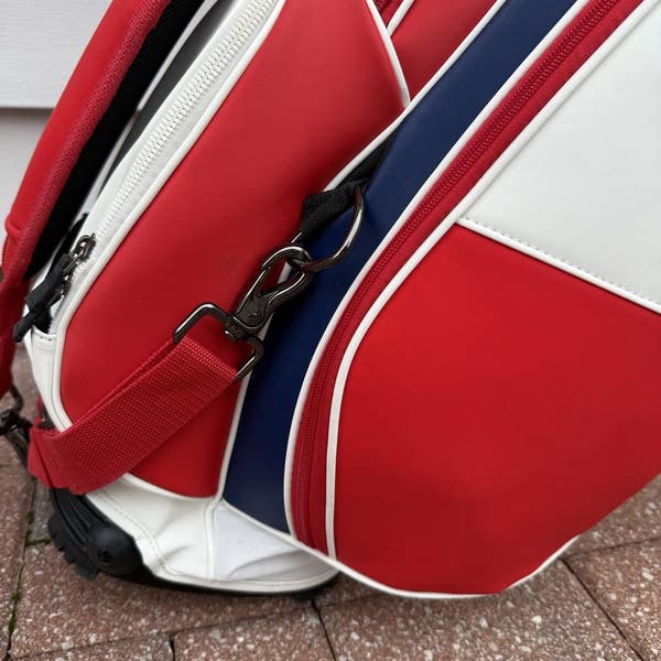 Cobra Vessel Caddy Stand Bag Rickie Fowler US Open Red White Blue
