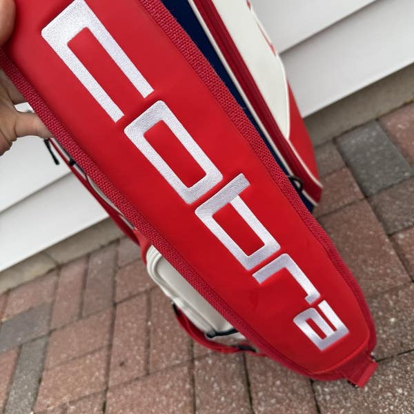 Cobra Vessel Caddy Stand Bag Rickie Fowler US Open Red White Blue
