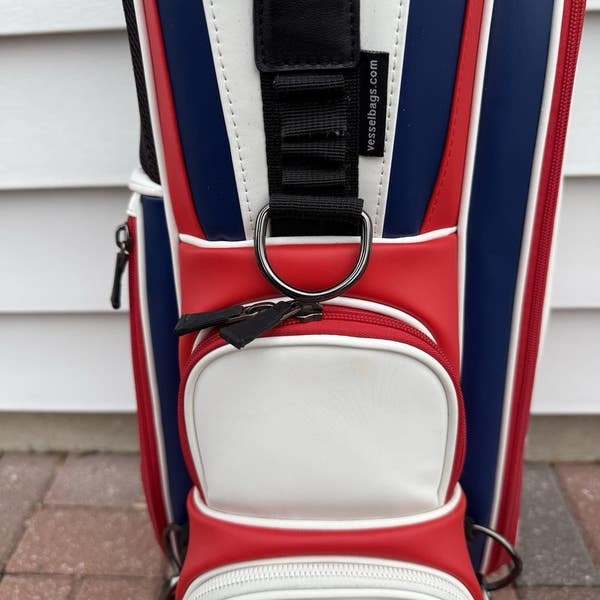 Cobra Vessel Caddy Stand Bag Rickie Fowler US Open Red White Blue