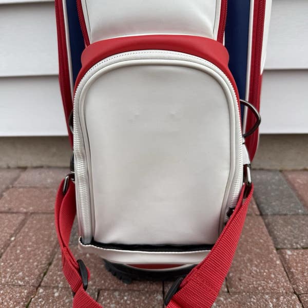 Cobra Vessel Caddy Stand Bag Rickie Fowler US Open Red White Blue