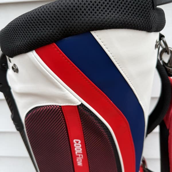 Cobra Vessel Caddy Stand Bag Rickie Fowler US Open Red White Blue