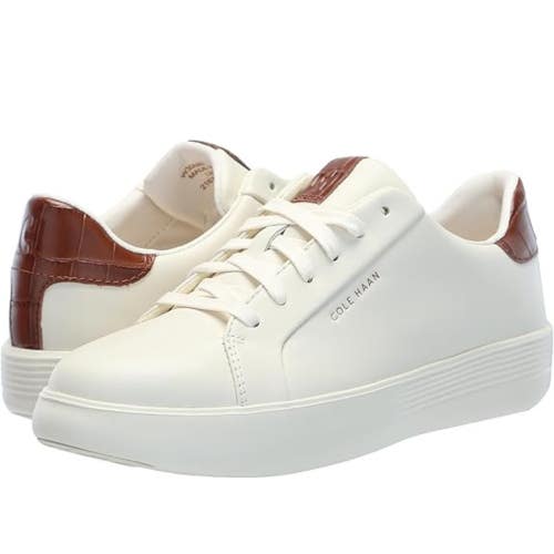 Cole Haan Grand Crosscourt Joy Womens US 10 Ivory Low Top Platform Shoes GAL1590