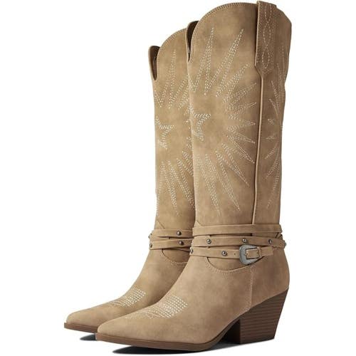 Indigo Rd. Allday Women's 7.5 Taupe Pointed Toe Knee High Western Boots JOBB322