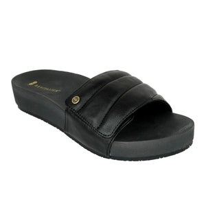 Revitalign Breezy Deluxe Sandals Women's 11 Black Slip On Open Toe Slide HAWK931