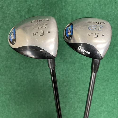 PING G2 3 & 5 Fairway Wood Set MRH Black Dot Regular Flex Graphite Shafts