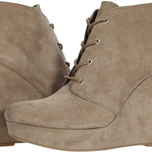 GBG Los Angeles Aheela Boots Women's 7.5 Brown Suede Wedge Heel Booties RHS6296