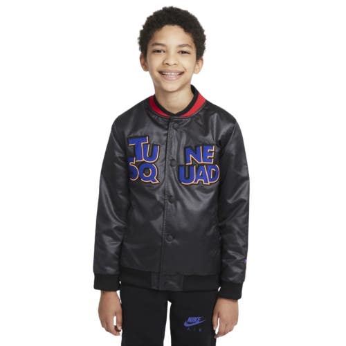 Nike Space Jam A New Legacy DM2981-010 Jacket Kids Large Black Snap Front RED437