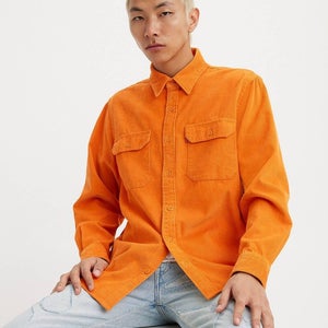 Levi's Premium Jackson Worker Overshirt Men's Medium Desert Sun Corduroy RED430