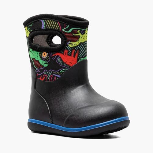 Bogs Classic Neon Dino 73080-009 Toddler 5 Black Waterproof Rain Boots RHS6405