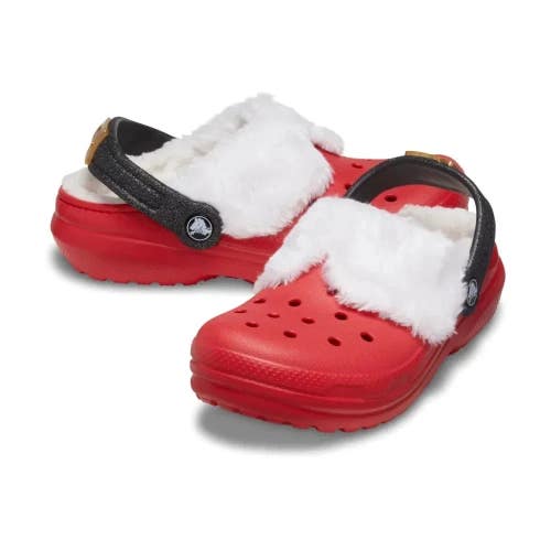 Crocs Classic Lined Santa 210932-6WE Clog Toddler Red Comfort Shoes UWU1026