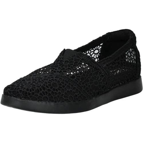 Toms Alpargata Plus Loafer Women's 11 Black Moroccan Crochet Flat Shoes GAL1947