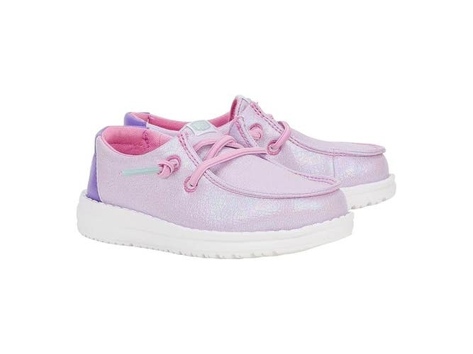 Hey Dude Wendy Iridescent Sparkle 42097-510 Toddler Purple Slip-On Shoes UWU1039