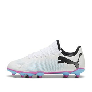 Puma Future 7 Play FG/AG 107734-01 Kids White Black Pink Football Boots UWU963