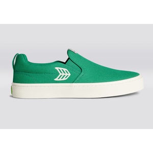 Cariuma The Slip-On Sneakers Mens 8.5 Green Canvas Low Top Casual Shoes GAL1750