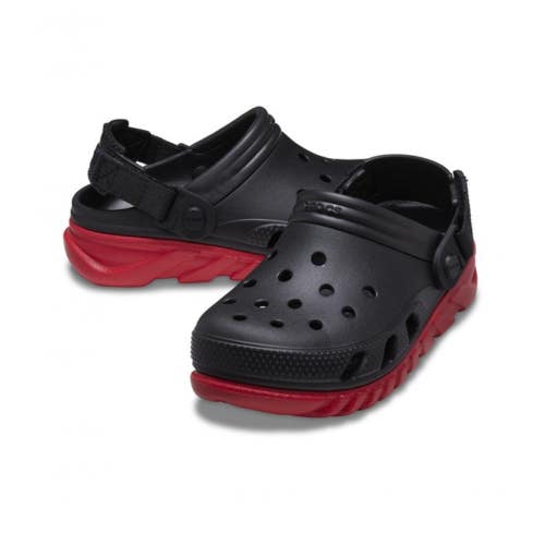 Crocs Duet Max II 208775-0WQ Clog Toddler US 8 Black Red Comfort Shoes UWU1005