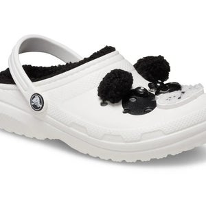 Crocs ClassicLined IAM Panda 210395-0WX Clog Toddler Chalk Comfort Shoes UWU1001