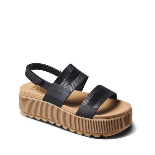 Reef Water Vista Higher CJ4386-100 Sandals Women's 10 Black Tan Platform GAL1611