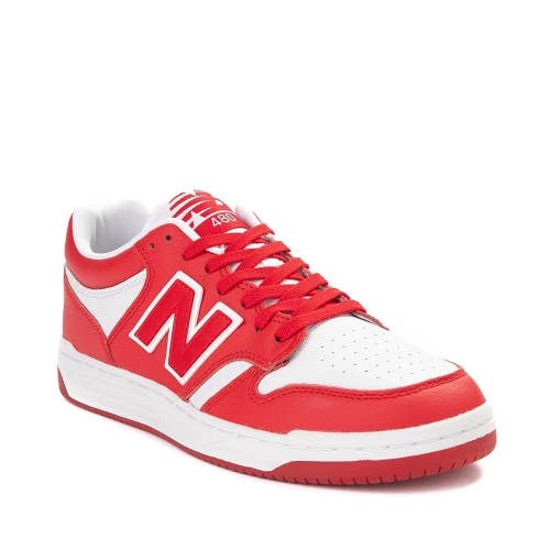 New Balance 480 BB480LHR Men's Red White Leather Low Top Lifestyle Shoes TF7983