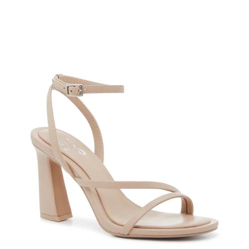 Mix No. 6 Harllow Dress Sandals Women's 9 Beige Ankle Strap Flared Heel GAL1270