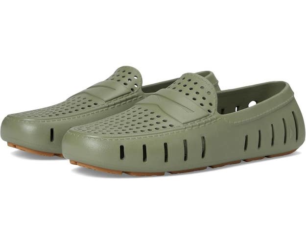 Floafers Country Club Driver 2.0 Loafers Mens 11D Green Perforated Shoes GAL1851