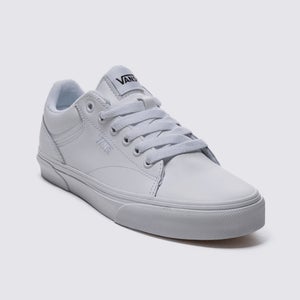Vans Seldan VN0A4U2505R Sneakers Kids 6 White Leather Lifestyle Shoes GAL1597