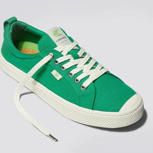 Cariuma OCA Low Sneakers Women's US 6 Green Canvas Low Top Comfort Shoes GAL1772