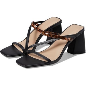 Faryl by Farylrobin Brittanie Sandals Women's 9.5 Black Leather Slip-On GAL1697