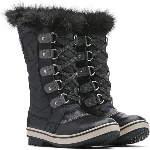 Sorel Tofino II NY2419-010 Snow Boot Kids US 5 Black Leather Waterproof TF7893
