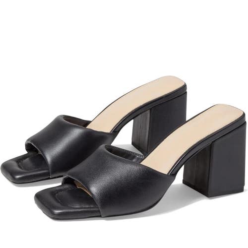 FARYL by Farylrobin Zoey Sandals Women's US 12 Black Leather Block Heel GAL1107