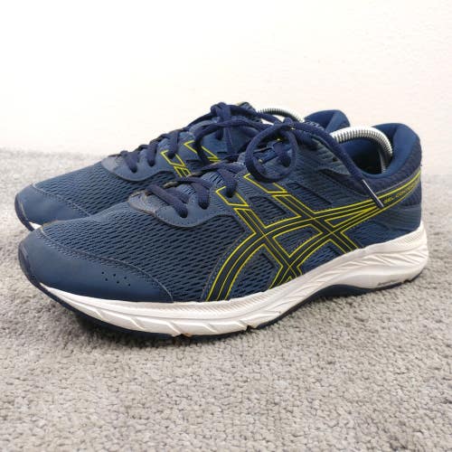 Asics Gel Contend 6 Mens Size 10 Running Shoes Blue Low Top Lace Up