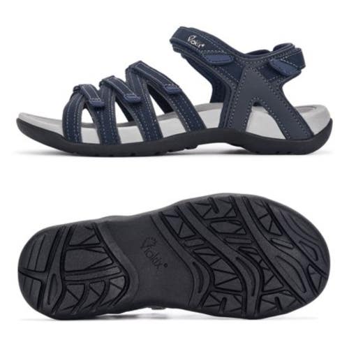 Viakix Acadia Sandals Womens 8 Arch Blue Adjustable Straps Sport Hiking GAL1200