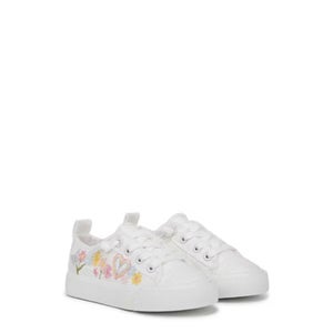 Blowfish Malibu Vivid Sneakers Girls 11 White Floral Canvas Casual Shoes GAL894