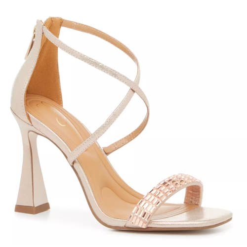Jessica Simpson Arindel Women's US 8 Rose Gold Rhinestone Dress Sandals GAL988
