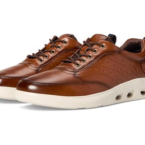 Nunn Bush Ponte Oxford Men's US 10.5 Cognac Faux Leather Dress Shoes GAL1175