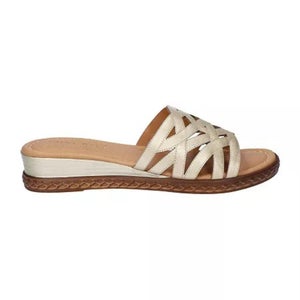 Tuscany by Easy Street Edda Sandals Women's US 8 Bone Slip-On Slide GAL1020