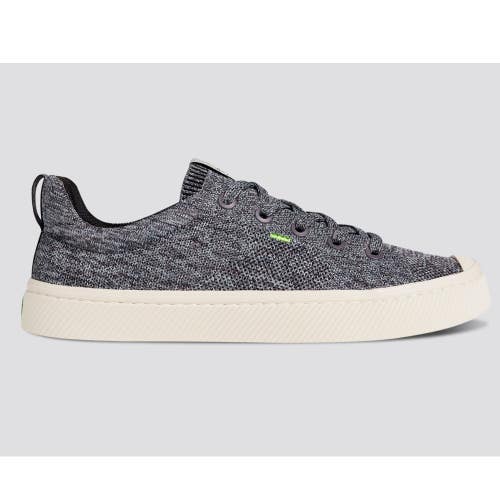 Cariuma IBI Low Sneakers Womens 9 Stone Gray Knit Lace Up Casual Shoes GAL1751